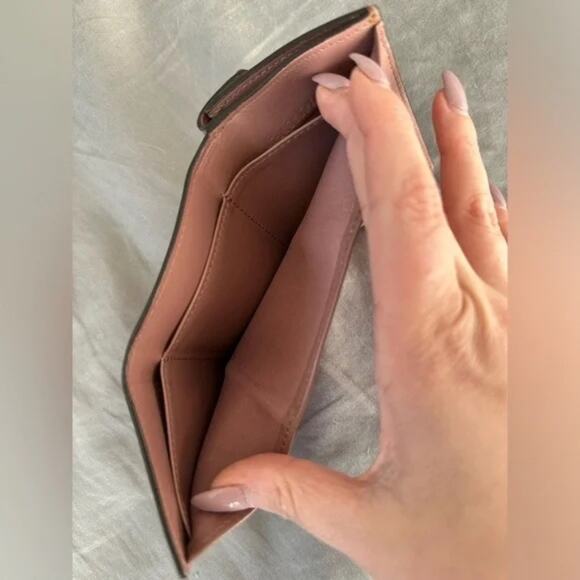 Fendi Women's Blush Studded Tri-Fold Micro-Wallet - Full Inclusion - Picture 8 of 11